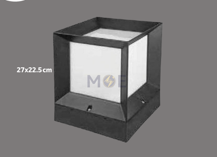 Cuperlight Outdoor Square Gate Light Large Black E27 27x22.5cm | YW-5709L | غلوب تصوينة مربع اسود كبير