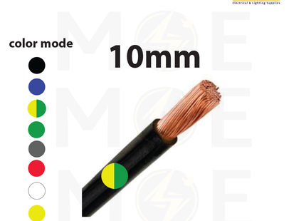 Liban Cables Single Core Flexible 10mm Green/Yellow | NYAF | شريط مفرد شعري اخضر/ اصفر