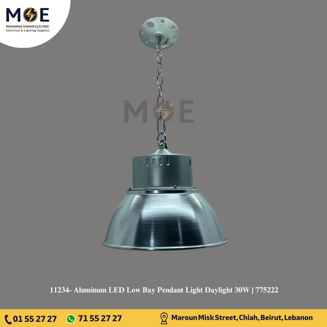 Aluminum LED Low Bay Pendant Light Daylight 30W | 775222