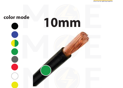 Liban Cables Single Core Flexible 10mm Green | NYAF | شريط مفرد شعري اخضر
