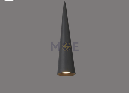 Goldenlight LED Long Tube Cone Pendant Lamp Black Warmwhite 7W | GL-1033 | تنزيلة ليد مفردة اسود شكل قمع ورم وايت