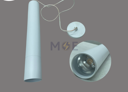 Cuperlight LED Long Tube Pipe Pendant Lamp White Warmwhite 12W | G1035 3000K | تنزيلة ليد مفردة ابيض شكل تيوب ورم وايت