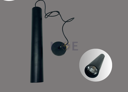 Cuperlight LED Long Tube Pipe Pendant Lamp Black Warmwhite 12W | G1035 3000K | تنزيلة ليد مفردة اسود شكل تيوب ورم وايت