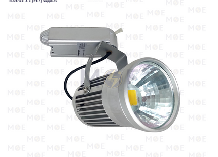Cuperlight LED COB Track Light Head Spot Silver Warmwhite 25W | RB-TL25W | سبوت ليد سكة فضي ورم وايت