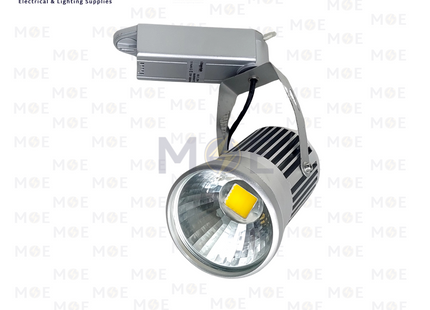 Cuperlight LED COB Track Light Head Spot Silver Warmwhite 25W | RB-TL25W | سبوت ليد سكة فضي ورم وايت
