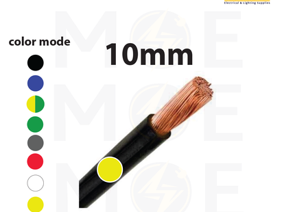 Liban Cables Single Core Flexible 10mm Yellow | NYAF | شريط مفرد شعري اصفر