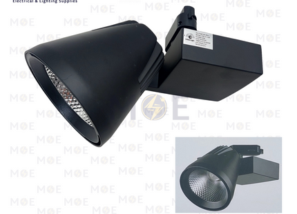 Goldenlight LED COB Track Light Head Spot Black Daylight 30W | H4215 | سبوت ليد سكة اسود دايلايت