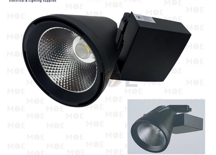 Goldenlight LED COB Track Light Head Spot Black Daylight 30W | H4215 | سبوت ليد سكة اسود دايلايت