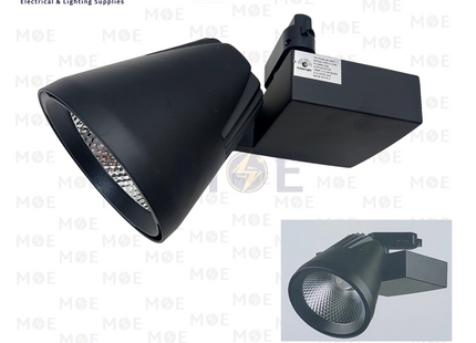 Goldenlight LED COB Track Light Head Spot Black Warmwhite 30W | H4215 | سبوت ليد سكة اسود ورم وايت