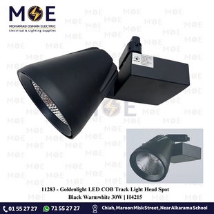 Goldenlight LED COB Track Light Head Spot Black Warmwhite 30W | H4215 | سبوت ليد سكة اسود ورم وايت