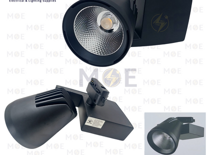 Goldenlight LED COB Track Light Head Spot Black Warmwhite 30W | H4215 | سبوت ليد سكة اسود ورم وايت
