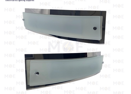 Goldenlight Mirror Light Applique Frosted Glass 2xE14 | W679-2 | ابليك مغسلة زجاج مغشى لمبتين