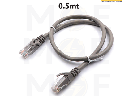 Dintek CAT5e UTP Patch Cord Cable Gray 0.5mt | 1201 03510 | وصلة باتش كورد رمادي