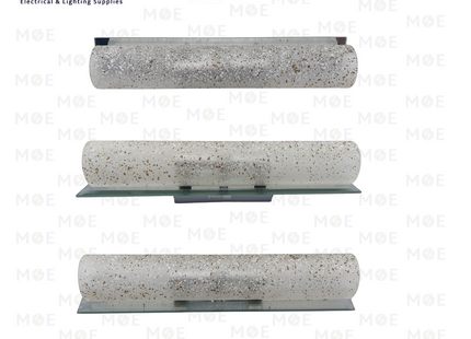 RB Mirror Light Applique White Pointed Glass 2xE14 | 33009/2 | ابليك مغسلة ساندويش مراية زجاج منقط ابيض
