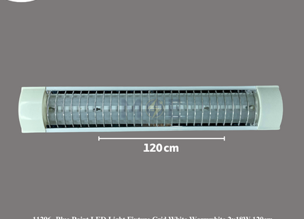 Blue Point LED Light Fixture Grid White Warmwhite T8 2x18W 120cm | شاسي ليد شفر مجوزة ابيض ورم وايت