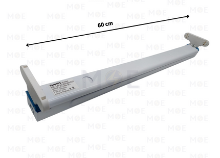 Philips Fluorescent Tube Light Fixture With Electronic Ballast White For 2xT8 2x18W 60cm | TMS012-2xTL-D18W EB-C | شاسي فلورسنت مجوزة حديد ترانس الكترون ابيض