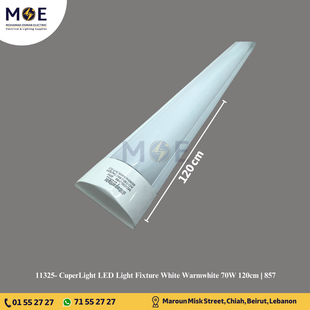 CuperLight LED Light Fixture White Warmwhite 70W 120cm | 857 | شاسي عريضة ليد ابيض ورم وايت