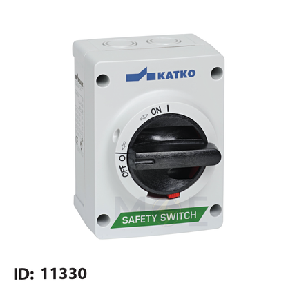 Katko IP65 Enclosed Disconnector Switch 4P 40A 400V | KEM 363 E/G 3x63A IP65