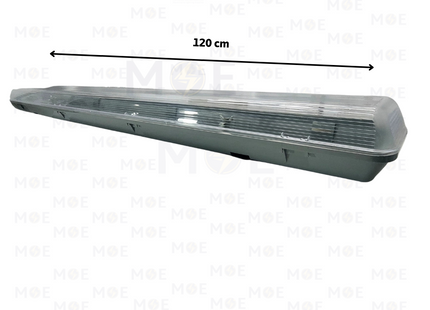 Fluorescent Tube WaterProof Light Fixture With Electronic Ballast IP65 2x36W 2xT8 120cm | شاسي مطرية فلورسنت مجوزة ترانس الكترون