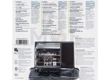 Uniden Two Way Radios / Walkie Talkie Rechargeable 23 Mile 2 Radios | SX237-2C