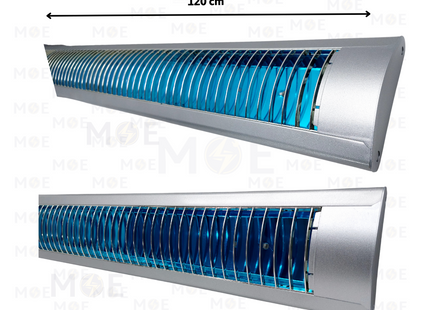 Goldenlight Grid Tube Light Fixture With Electronic Ballast Silver 2x40W 2xT8 120cm | T8 2x40W SL | شاسي شفر فلورسنت مجوزة ترانس الكترون فضي