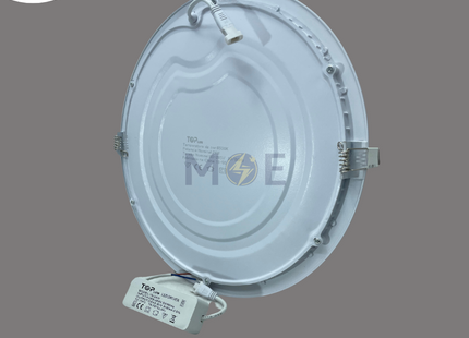 TOP LUM LED Downlight/ Panel Light White Ceiling Flush Mounted Circular Daylight 6500K 1680lm 30cm 24W | TER-24W6K | سبوت ليد مدور مخفي ابيض دايلايت