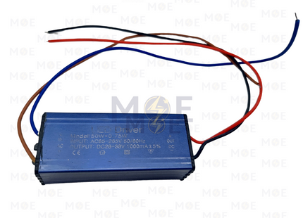 LED Driver Aluminum AC 85-220V DC 28-38V IP65 1000mA 50W | ترانس ليد راس بلدية