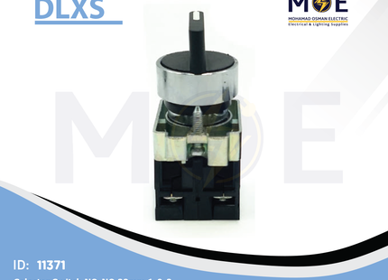 DLXS Selector Switch NO/NO 22mm 1-0-2 | DX-XB2-BD33 | مفتاح