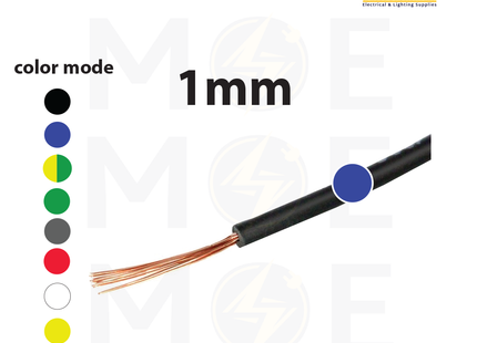Liban Cables Single Core Flexible 1mm Blue | NYAF | شريط مفرد شعري ازرق