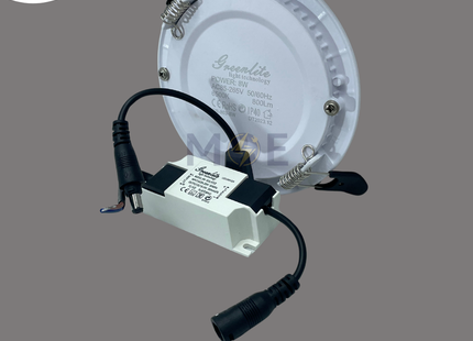 Greenlite LED Downlight/ Panel Light White Ceiling Flush Mounted Circular Daylight 6500K 800Lm 10.5cm 8W | GR-803-8W | سبوت ليد مدور مخفي ابيض دايلايت