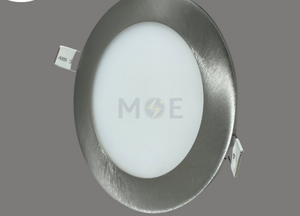 Blue point LED Downlight/ Panel Light Chrome Ceiling Flush Mounted Circular Warmwhite 3000K 13.5cm 9W | سبوت ليد مدور مخفي كروم ورم وايت