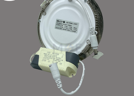 Blue point LED Downlight/ Panel Light Chrome Ceiling Flush Mounted Circular Warmwhite 3000K 13.5cm 9W | سبوت ليد مدور مخفي كروم ورم وايت