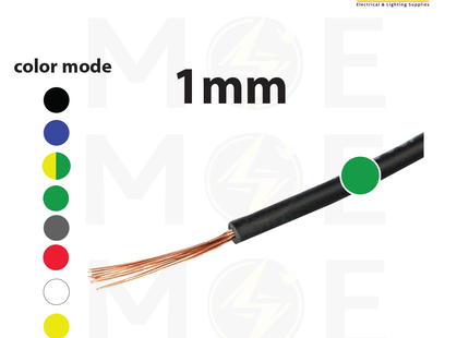Liban Cables Single Core Flexible 1mm Green | NYAF | شريط مفرد شعري اخضر