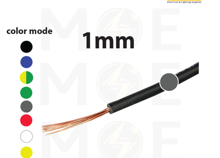 Liban Cables Single Core Flexible 1mm Gray | NYAF | شريط مفرد شعري رمادي