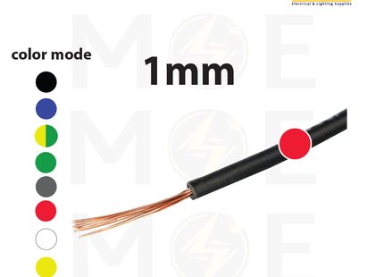 Liban Cables Single Core Flexible 1mm Red | NYAF | شريط مفرد شعري احمر