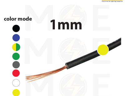 Liban Cables Single Core Flexible 1mm Yellow | NYAF | شريط مفرد شعري اصفر