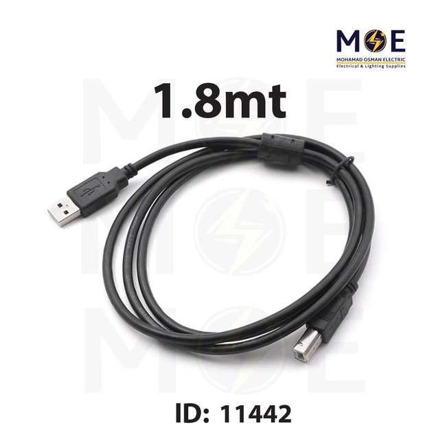 USB Printer Cable | 1.1 USB A Male to USB B Male 1.8mt