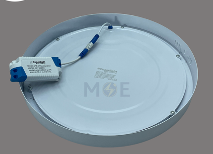 Cuperlight LED Downlight/ Panel Light White Ceiling Surface Mounted Circular WarmWhite 3000K 3000Lm 30cm 30W | CPR-30W | سبوت ليد مدور ظاهر ابيض ورم وايت