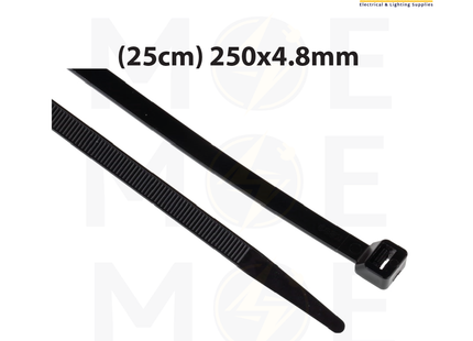 Arnocanali Cable Tie Black ( 25cm ) 250x4.8mm | F25048N | رباط بلاستيك اسود