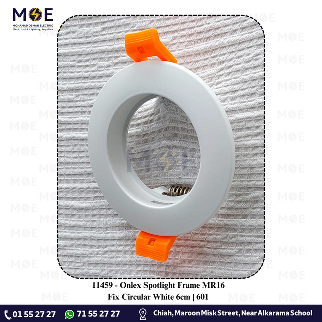 Onlex downlight / Spotlight Frame MR16 Recessed Fix Circular White 6cm