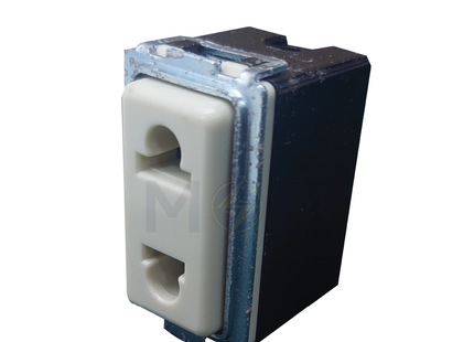 Cuper Euro American Standard Socket Outlet White 4.8mm 2P 16A 250V | 004 | بريز امريكي اوروبي ابيض