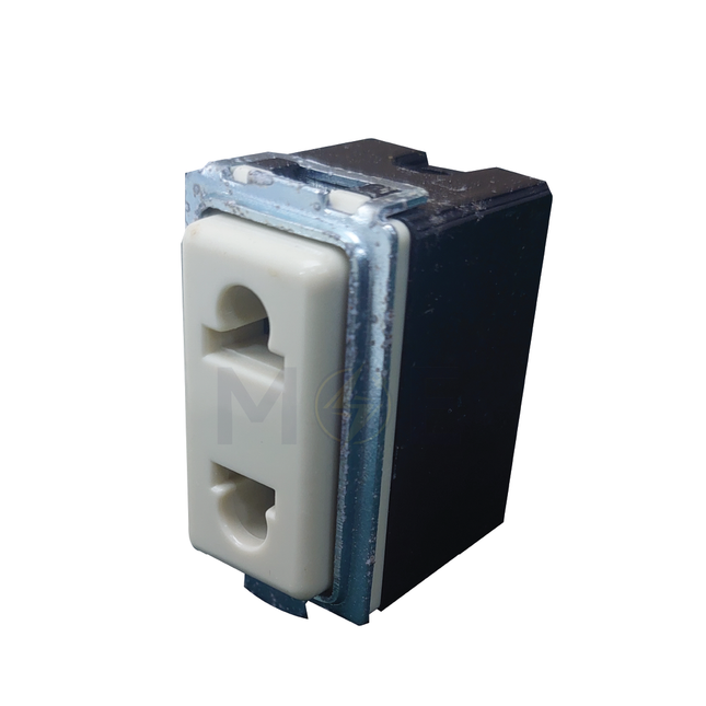Cuper Euro American Standard Socket Outlet White 4.8mm 2P 16A 250V | 004 | بريز امريكي اوروبي ابيض