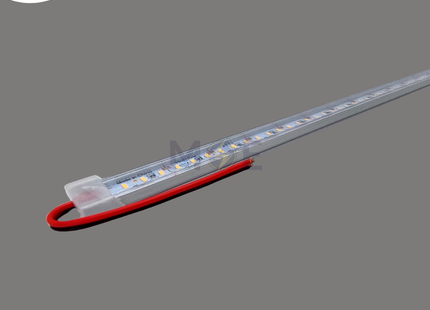 Mega Aluminum LED Tube Light Fixture With Transparent Cover Warmwhite DC 12V 30W 100cm | شاسي ليد رفيعة المنيوم غطا شفاف ورم وايت