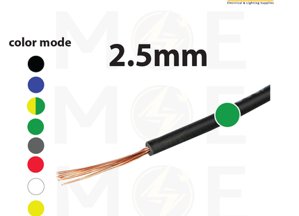 Liban Cables Single Core Flexible 2.5mm Green | NYAF | شريط مفرد شعري اخضر