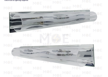 RB Mirror Light Applique Transparent Glass 3xE14 | 8056/3 | ابليك مغسلة ساندويش مراية شفاف موشح