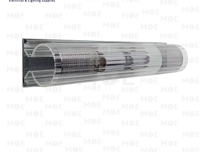 Mirror Light Applique With Cage Silver 2xE14 | H71/2 | ابليك مغسلة ساندويش مراية مع شبك فضي