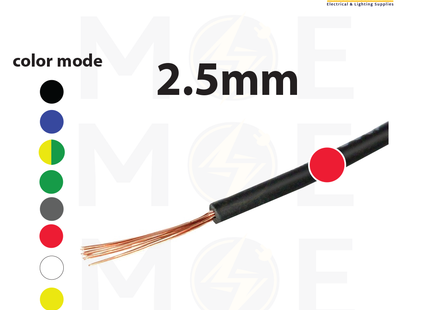 Liban Cables Single Core Flexible 2.5mm Red | NYAF | شريط مفرد شعري احمر