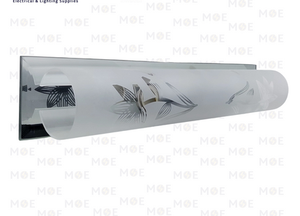 Class Lighting Mirror Light Applique Frosted Glass With 2 Flowers 2xE14 | A732-2/40W | ابليك مغسلة ساندويش مراية مغشى مع وردتين