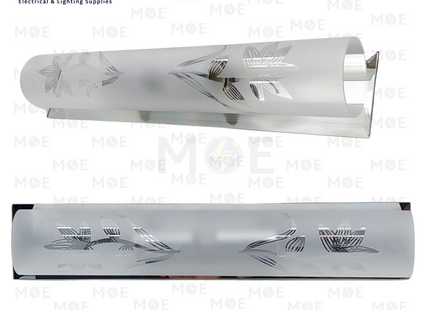 Class Lighting Mirror Light Applique Frosted Glass With 2 Flowers 2xE14 | A732-2/40W | ابليك مغسلة ساندويش مراية مغشى مع وردتين
