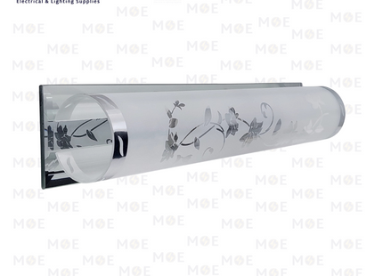 Class Lighting Mirror Light Frosted Glass With Flowers 2xE14 | A287-2 | ابليك مغسلة ساندويش مراية مغشى مع ورود
